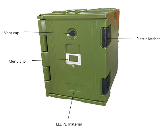 Comida caliente aislada GN Pan Carrier For Catering 90L de la caja del  transporte de la comida